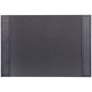 Dacasso+Desk+Pad+-+Rectangular+-+25.5%26quot%3B+Width+x+17.25000%26quot%3B+Depth+-+Felt+Black+Backing+-+Top+Grain+Leather+-+Black