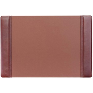 Dacasso+Leather+Side-Rail+Desk+Pad+-+Rectangular+-+25.3%26quot%3B+Width+x+17.25000%26quot%3B+Depth+-+Felt+Mocha+Backing+-+Leather+-+Mocha