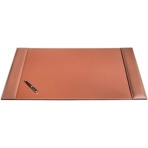 Dacasso+Rustic+Leather+Side-Rail+Desk+Pad+-+Rectangular+-+34%26quot%3B+Width+x+20%26quot%3B+Depth+-+Felt+-+Top+Grain+Leather+-+Rustic+Brown