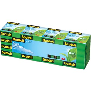 Scotch+3%2F4%26quot%3BW+Magic+Greener+Tape+-+25+yd+Length+x+0.75%26quot%3B+Width+-+1%26quot%3B+Core+-+Matte+-+Clear+-+For+Sealing%2C+Packing+-+16+%2F+Pack