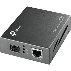 TP-Link MC220L Gigabit Ethernet Media Converter - 1 x Network (RJ-45) - Gigabit Ethernet - 1000Base-T - 1 x Expansion Slots - SFP - 1 x SFP Slots - Power Adapter - External