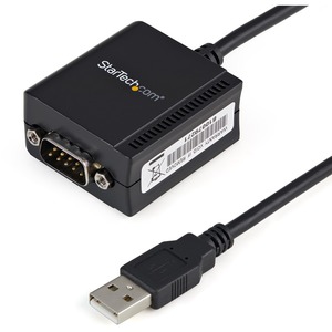 StarTech.com USB to Serial Adapter ? 1 port ? USB Powered ? FTDI USB UART Chip ? DB9 (9-pin) ? USB to RS232 Adapter - Add an RS232 serial port with COM retention to your laptop or desktop computer through USB - USB to Serial - USB to RS232 - USB to DB9 - USB to serial Adapter - USB to serial port
