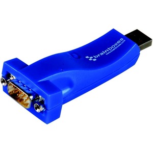 Brainboxes 1 Port RS232 USB to Serial Adapter - 50 Pack - 1 x USB Female - 1 x RS-232 Serial Female
