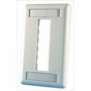 Ortronics TracJack Faceplate, three-port (Single gang), Plastic, Cloud White