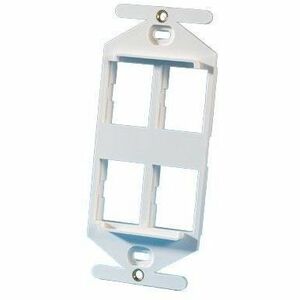Ortronics Tracjack Stylistics Frame, Four-Port, Fog White