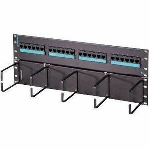 Ortronics Clarity 6 hinged 24-port panel with lower cable management panel - Cat6 - 19 in