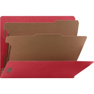 Nature+Saver+Letter+Recycled+Classification+Folder+-+8+1%2F2%26quot%3B+x+11%26quot%3B+-+End+Tab+Location+-+2+Divider%28s%29+-+Fiberboard+-+Bright+Red+-+100%25+Recycled+-+10+%2F+Box
