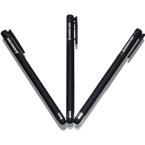 IOGEAR Stylus - 3 Pack - Capacitive Touchscreen Type Supported - Black - Tablet-Smartphone