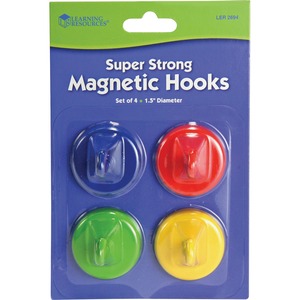 Learning+Resources+Super+Strong+Magnetic+Hooks+Set+-+for+Pocket+Chart%2C+Flip+Book%2C+Hall+Pass%2C+Decoration+-+Metal+-+Red%2C+Blue%2C+Green%2C+Yellow+-+4+%2F+Pack