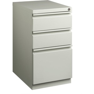 Lorell+20%26quot%3B+Box%2FBox%2FFile+Mobile+File+Cabinet+with+Full-Width+Pull+-+15%26quot%3B+x+20%26quot%3B+x+27.8%26quot%3B+-+Letter+-+Security+Lock%2C+Recessed+Handle%2C+Ball-bearing+Suspension+-+Light+Gray+-+Steel+-+Recycled