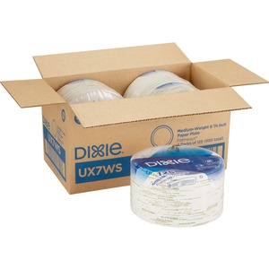 Dixie+Pathways+7%26quot%3B+Medium-weight+Paper+Plates+by+GP+Pro+-+125+%2F+Pack+-+6.9%26quot%3B+Diameter+-+White+-+Paper+Body+-+4+%2F+Carton