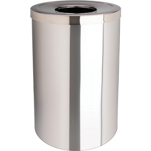 Genuine+Joe+30+Gallon+Stainless+Steel+Trash+Receptacle+-+30+gal+Capacity+-+Durable%2C+Heavy+Duty+-+31.5%26quot%3B+Height+x+20%26quot%3B+Diameter+-+Stainless+Steel+-+Silver+-+1+Each