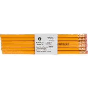 Business+Source+Woodcase+No.+2+Pencils+-+%232+Lead+-+Yellow+Wood+Barrel+-+1+Dozen