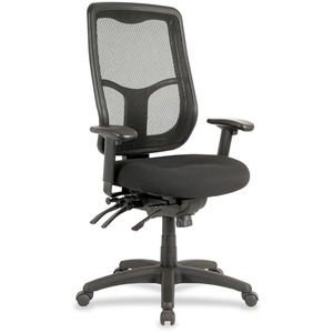 Eurotech+europa+High-Back+Executive+Chair+-+Black+Fabric+Seat+-+1+Each