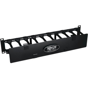 Tripp Lite SRCABLEDUCT2UHD Cable Pass-through - Cable Organizer - Black - 2U Rack Height - 19" Panel Width - Steel