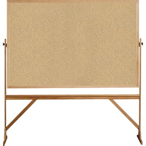 Ghent+Reversible+Cork+Bulletin+Board+with+Wood+Frame+-+72%26quot%3B+%286+ft%29+Width+x+48%26quot%3B+%284+ft%29+Height+-+Natural+Cork+Surface+-+Wood+Frame+-+Eraser+Included+-+1+Each