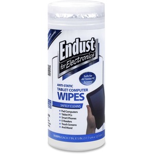Endust+Anti-static+Tablet%2FComputer+Screen+Wipes+-+For+Tablet+PC%2C+Desktop+Computer%2C+Display+Screen%2C+Mobile+Phone%2C+Digital+Text+Reader%2C+Handheld+Device+-+Streak-free%2C+Non-abrasive%2C+Ammonia-free%2C+Anti-static%2C+Pre-moistened+-+White+-+70%2FTub+-+1+Each