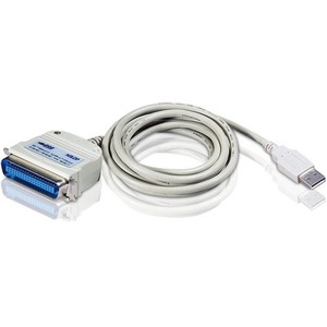 Aten Printer Port Converter - Type A Male USB, Centronics Male Parallel - 6ft