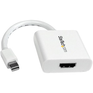 StarTech.com Mini DisplayPort to HDMI Video Adapter Converter - White - Connect an HDMI-capable display to a Mini-DisplayPort-equipped PC or Mac computer - Mini displayport to hdmi adapter - mini displayport to hdmi converter - mini dp to vga adapter -mini displayport to hdmi adaptor