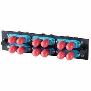 Ortronics Q Series OFP Adapter Panel 6 ST-Duplex (12 fibers) multimode aqua