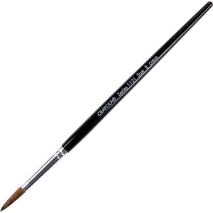 Crayola+Size+8+Watercolor+Paint+Brush+-+1+Brush%28es%29+-+No.+8+Wood+Polished+Black+Handle+-+Aluminum+Ferrule