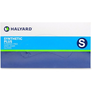 Halyard+Synthetic+Plus+PF+Vinyl+Exam+Gloves+-+Polymer+Coating+-+Small+Size+-+For+Right%2FLeft+Hand+-+Clear+-+Latex-free%2C+Non-sterile+-+100+%2F+Box+-+9.50%26quot%3B+Glove+Length