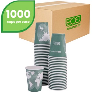 Eco-Products+12+oz+World+Art+Hot+Beverage+Cups+-+50+%2F+Pack+-+20+%2F+Carton+-+Multi+-+Paper%2C+Resin+-+Hot+Drink