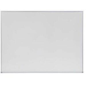 Universal+Dry+Erase+Board+-+48%26quot%3B+%284+ft%29+Width+x+36%26quot%3B+%283+ft%29+Height+-+White+Melamine+Surface+-+Anodized+Aluminum+Frame+-+1+Each