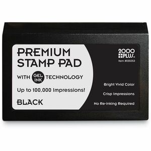 COSCO+2000+Plus+Replacement+Ink+Pad+-+2.8%26quot%3B+Width+x+4.3%26quot%3B+Length+-+Black+Ink+-+1+Each