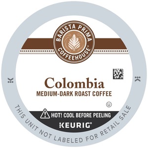 Barista Prima Coffeehouse® K-Cup Colombia Coffee - Compatible with Keurig Brewer - Dark/Bold - 24 / Box