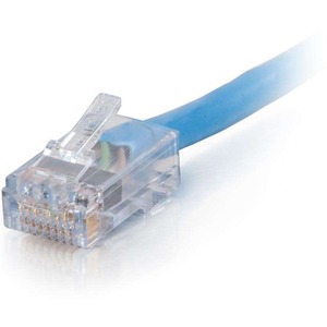C2G-20ft Cat6 Non-Booted Network Patch Cable (Plenum-Rated) - Blue - Category 6 for Network Device - RJ-45 Male - RJ-45 Male - Plenum-Rated - 20ft - Blue