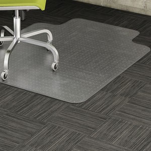 Lorell+Standard+Lip+Low-pile+Chairmat+-+Carpeted+Floor+-+48%26quot%3B+Length+x+36%26quot%3B+Width+x+0.112%26quot%3B+Thickness+-+Lip+Size+10%26quot%3B+Length+x+19%26quot%3B+Width+-+Vinyl+-+Clear+-+1Each