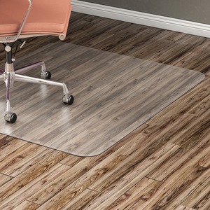 Lorell+Nonstudded+Chairmat+-+Tile+Floor%2C+Vinyl+Floor%2C+Hardwood+Floor+-+48%26quot%3B+Length+x+36%26quot%3B+Width+x+0.060%26quot%3B+Thickness+-+Rectangular+-+Vinyl+-+Clear+-+1Each