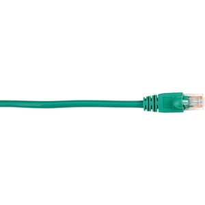 Black Box Connect Cat.5e UTP Patch Network Cable - 25 ft Category 5e Network Cable for Network Device - First End: 1 x RJ-45 Network - Male - Second End: 1 x RJ-45 Network - Male - 1 Gbit/s - Patch Cable - Gold Plated Contact - CM - 26 AWG - Green