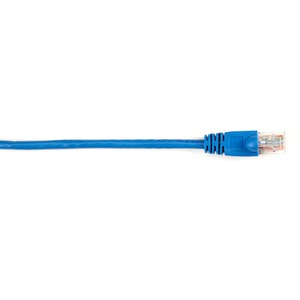 Black Box Connect Cat.6 UTP Patch Network Cable - 25 ft Category 6 Network Cable for Network Device - First End: 1 x RJ-45 Network - Male - Second End: 1 x RJ-45 Network - Male - 1 Gbit/s - Patch Cable - Gold Plated Contact - CM - 26 AWG - Blue