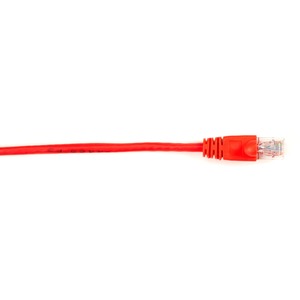 Black Box Connect Cat.6 UTP Patch Network Cable - 15 ft Category 6 Network Cable for Network Device - First End: 1 x RJ-45 Network - Male - Second End: 1 x RJ-45 Network - Male - 1 Gbit/s - Patch Cable - Gold Plated Contact - CM - 26 AWG - Red