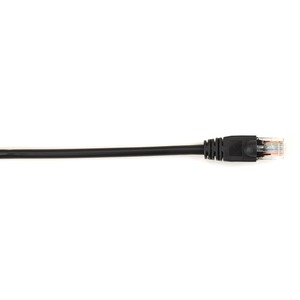 Black Box Connect Cat.6 UTP Patch Network Cable - 5 ft Category 6 Network Cable for Network Device - First End: 1 x RJ-45 Network - Male - Second End: 1 x RJ-45 Network - Male - 1 Gbit/s - Patch Cable - Gold Plated Contact - CM - 26 AWG - Black