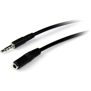 StarTech.com 2m 3.5mm 4 Position TRRS Headset Extension Cable - M/F - Extend the connection distance between your iPhone, mobile phone or computer headset by 2 meters - trrs extension - 4 pole 3.5mm extension - audio extension cable for iphone - headphone extension for iphone - headset extension cable
