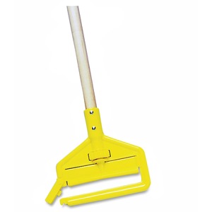 Rubbermaid+Commercial+60%26quot%3B+Invader+Wet+Mop+Handle+-+60%26quot%3B+Length+-+Yellow+-+Hardwood+-+1+Each