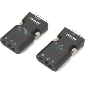 Black Box Mini Extender Receiver Only for DVI-D and Stereo Audio over Fiber - 1 Output Dev