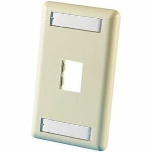 Ortronics Tracjack Faceplate, One-Port (Single Gang), Plastic