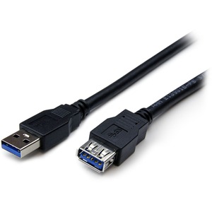 StarTech.com+6+ft+Black+SuperSpeed+USB+3.0+%285Gbps%29+Extension+Cable+A+to+A+-+M%2FF