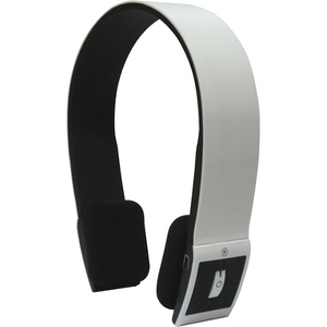 Inland Bluetooth Headset - White - Stereo - Wireless - Bluetooth - 32.8 ft - Over-the-head
