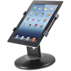 Kantek+Adjustable+Tablet+Stand+with+Swivel+Base+-+Horizontal%2C+Vertical+-+7.5%26quot%3B+Height+x+7.5%26quot%3B+Width+x+2.5%26quot%3B+Depth+-+ABS+Plastic+-+Black+-+1+Each