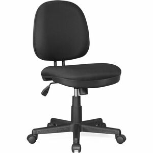 Lorell+Contoured+Back+Tilt+Task+Chair+-+Black+-+Plastic+-+1+Each