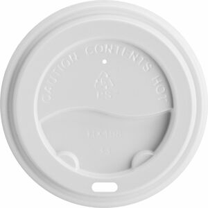 Genuine+Joe+Hot+Cup+Protective+Lids+-+Polystyrene+-+50+%2F+Pack+-+White