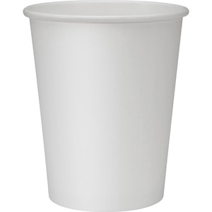 Genuine Joe Polyurethane-lined Disposable Hot Cups - 8 fl oz - 50 / Pack - White - Polyurethane - Beverage, Hot Drink