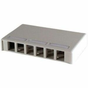 Ortronics TracJack Mounting Box for Module, Cable Raceway - Fog White