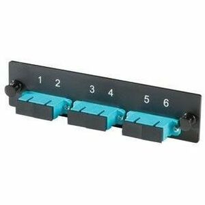 Ortronics Q-Series OFP Adapter Panel 3-SC-Duplex Aqua adapters
