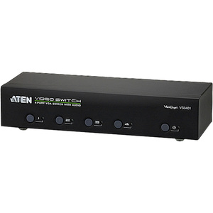 ATEN 2-Port VGA Switch with Audio - 1920 x 1440 - 2 x 11 x VGA Out